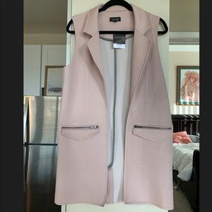 NWT Blush Pink sleeveless jacket  vest TOPSHOP